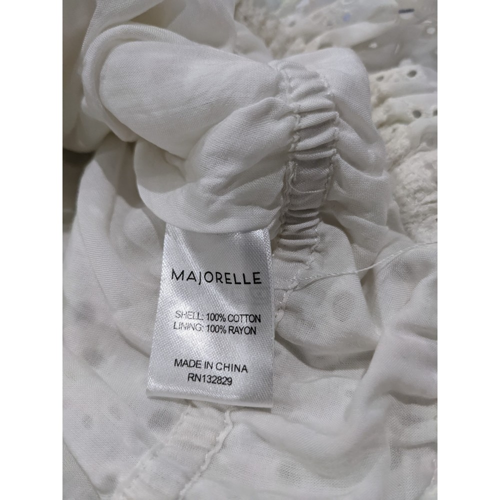 Majorelle White Eyelet Cottagecore Blouse Size XS - Picture 7 of 10